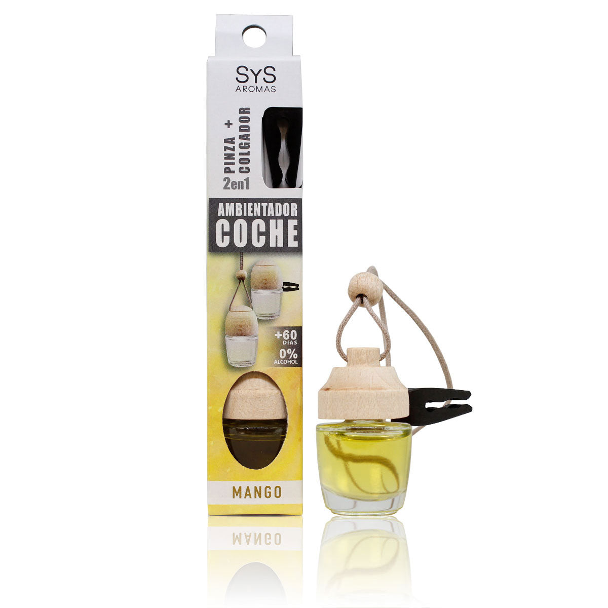 Ambientador coche  MYHOME c/pinza Mango 7ml