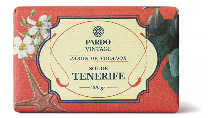 Jabón natural Pardo Vintage Sol de Tenerife 200gr.